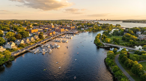 Poquonnock River area in Groton, Connecticut